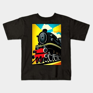 POPART COMIC STYLE STEAM TRAIN Kids T-Shirt